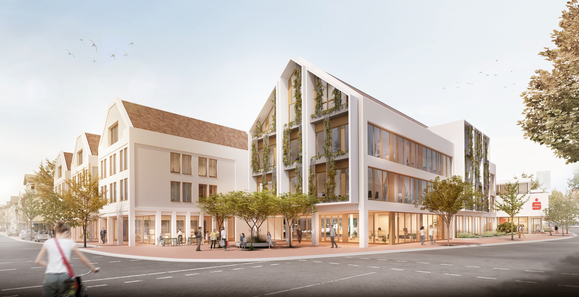 Die Sparkasse Illertissen plant klimafreundlichen Neubau auf altem Areal. Foto: Sparkasse Illertissen