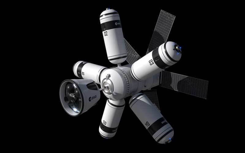 So könnte mal eine Weltraumtankstelle aussehen. Foto: ESA