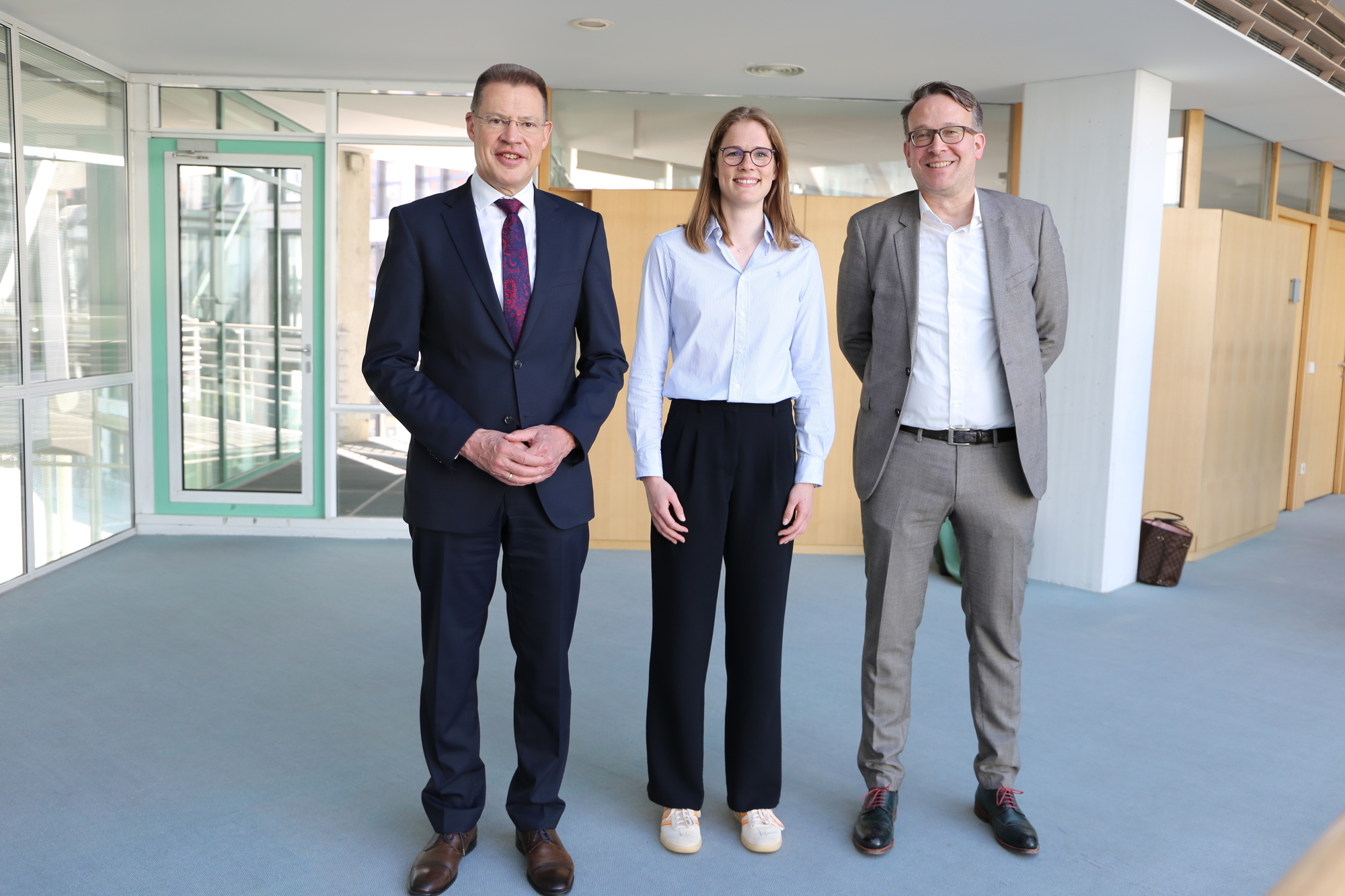 Heiner Scheffold, Landrat Alb-Donau-Kreis und Vorsitzender der Trägersammlung, Dr. Torsten Denkmann, Vorsitzender der Geschäftsf