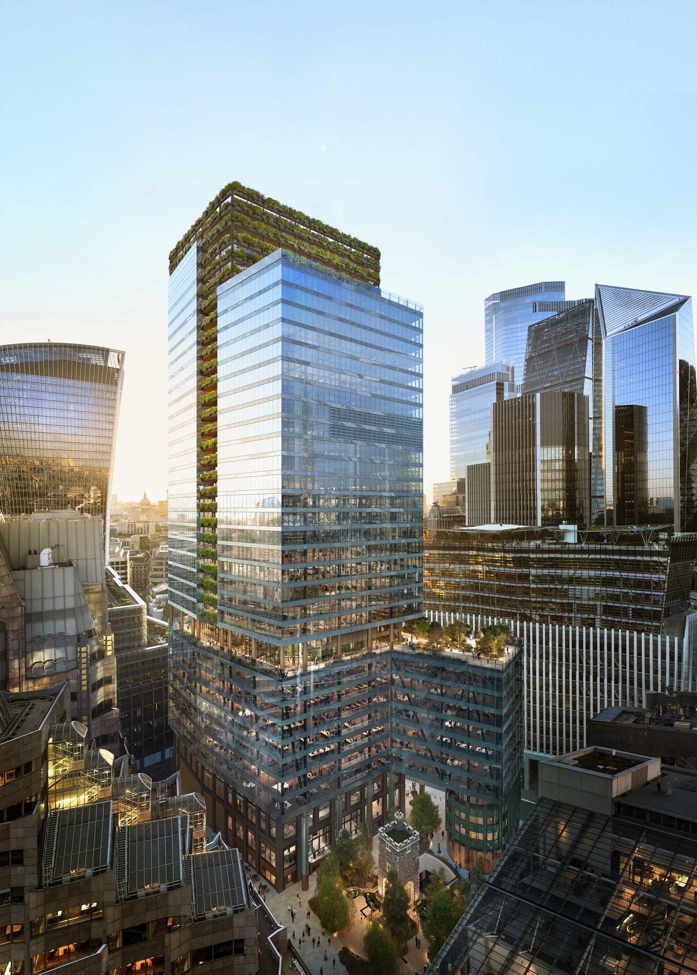 Josef Gartner hat den Auftrag für die Planung, Lieferung und Installation der neuen Fassade für das Projekt 50 Fenchurch Street