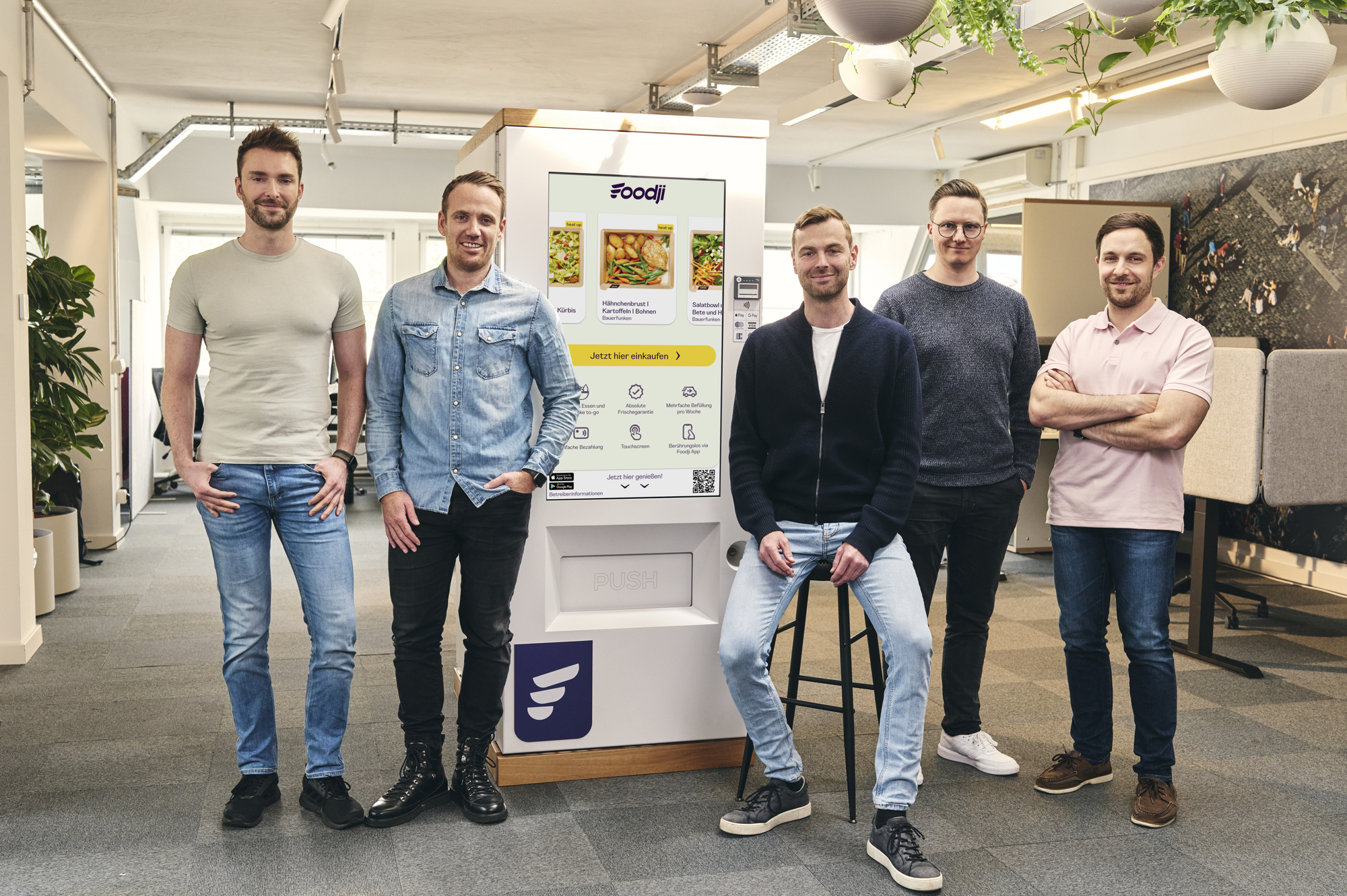v. l. n. r.: Moritz Munte, Andreas Schnell, Felix Munte, Daniel von Canal und Dr. Oliver Friedmann