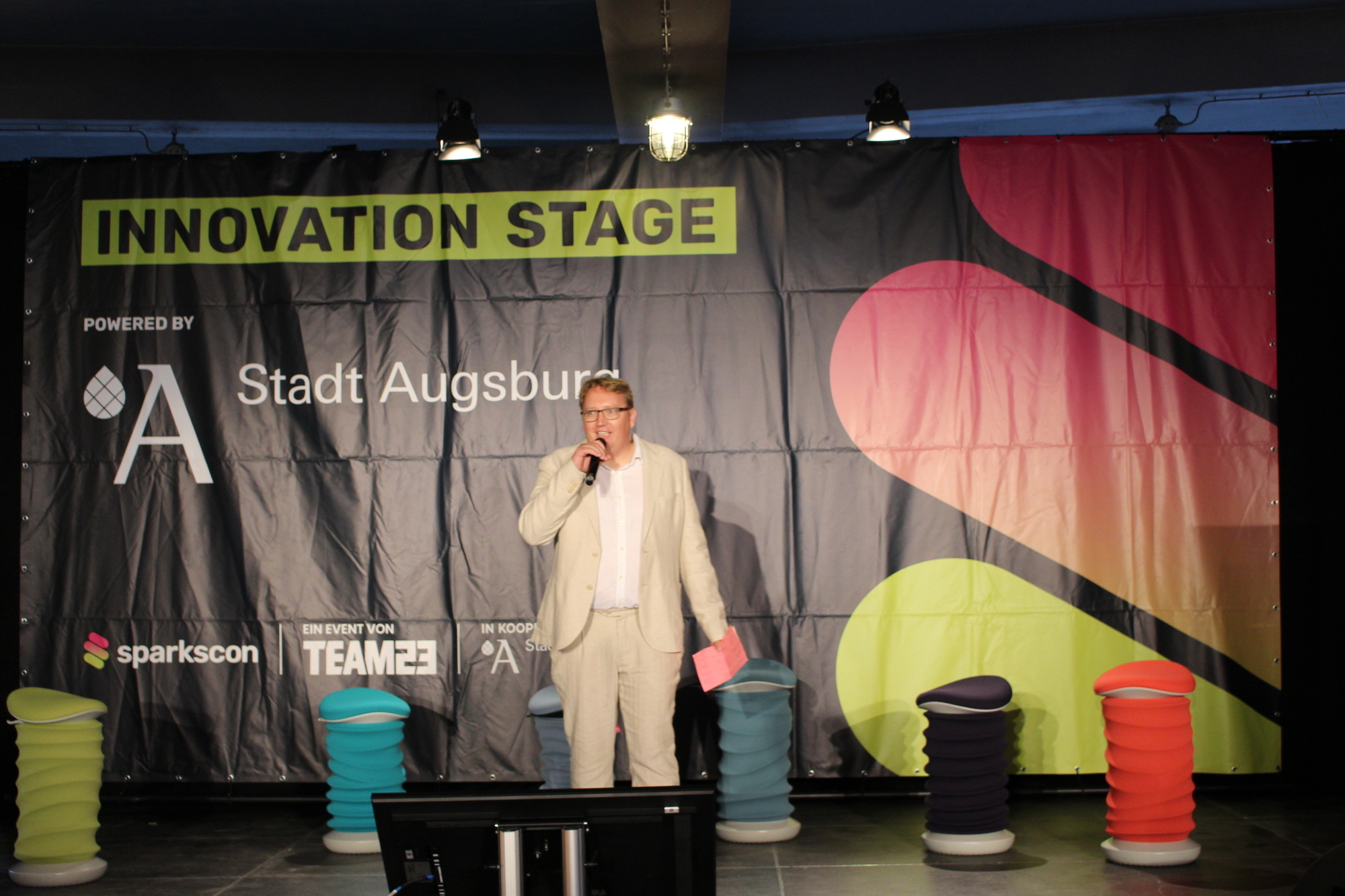 Sparkscon-Veranstalter Fabian Ziegler von Team23. Foto: B4B/ Katharina Seeburger