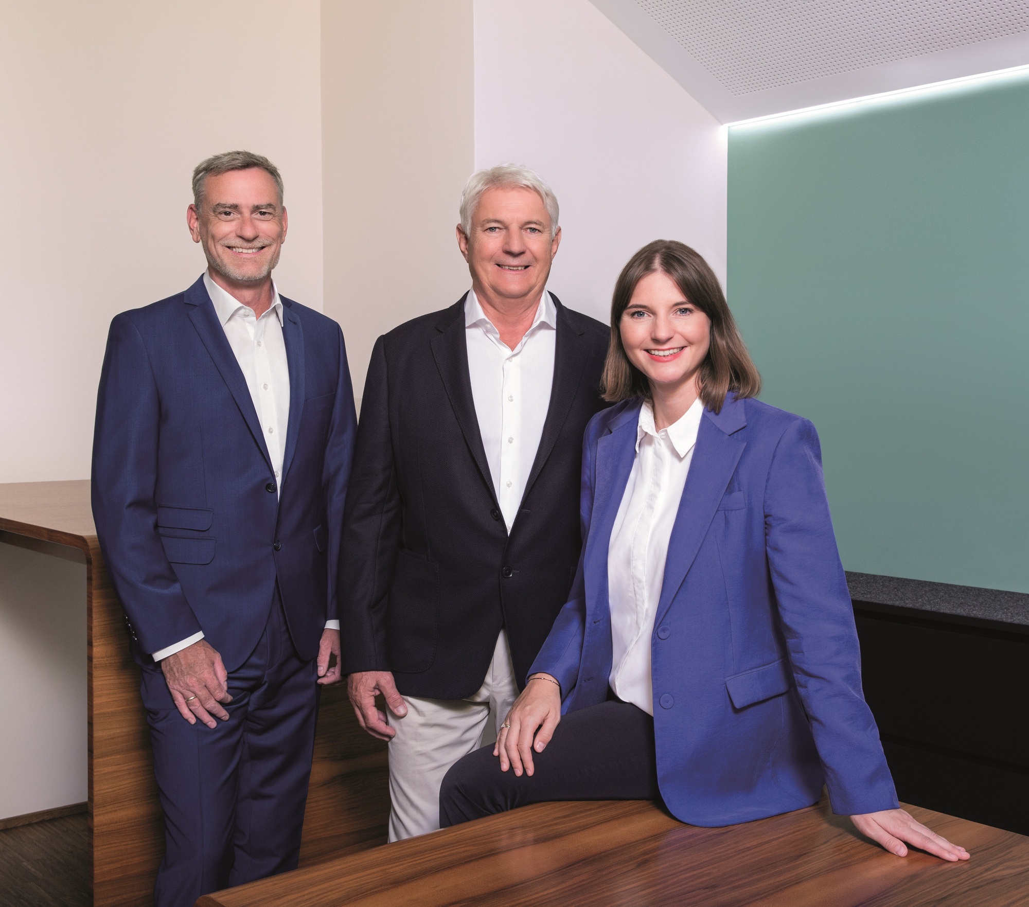 Von links: Simon Lottner bildet gemeinsam mit Paul Thürwächter &amp; Lena Undeutsch die Geschäftsführung bei Suma. Foto: Suma Rührtechnik