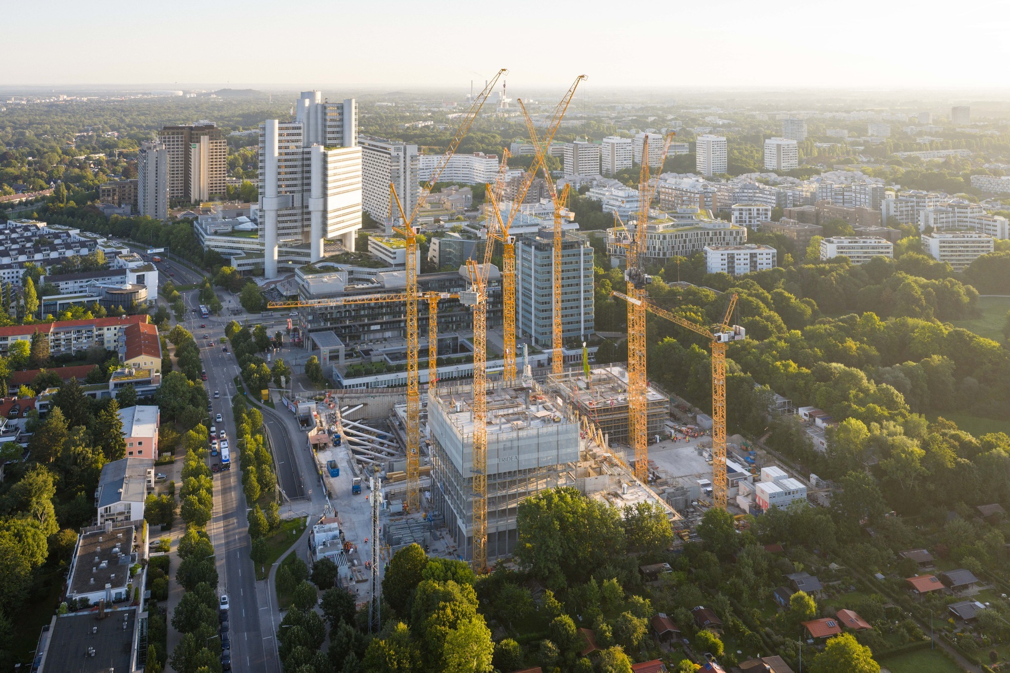Die TRIDEA-Baustelle in München von oben