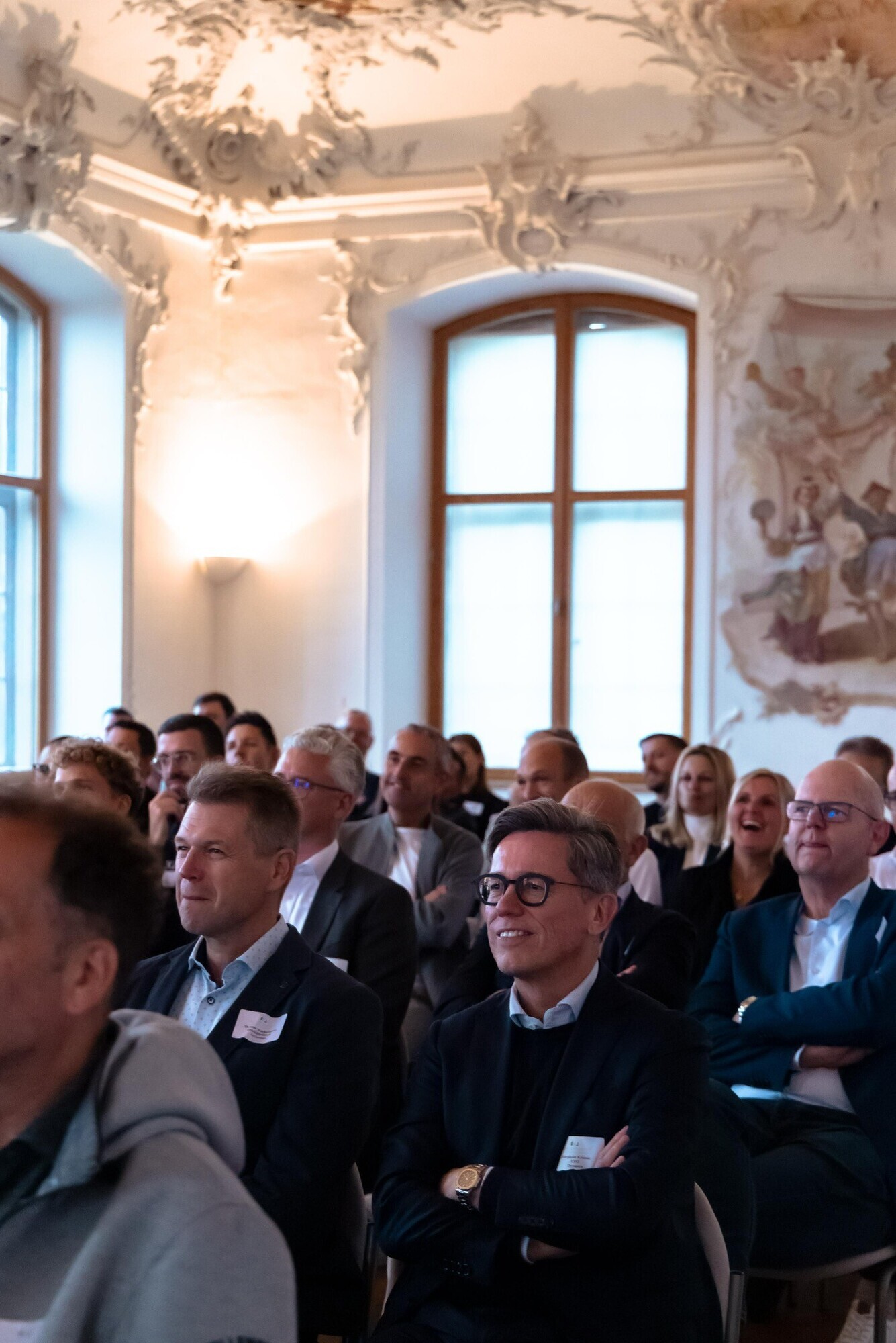 Neben dem Austausch gab es einen spannenden Vortrag von Markus Kratzer, Gero Gode und Philipp Reisner. Bild: Talente für die Region / Christian Gebler
