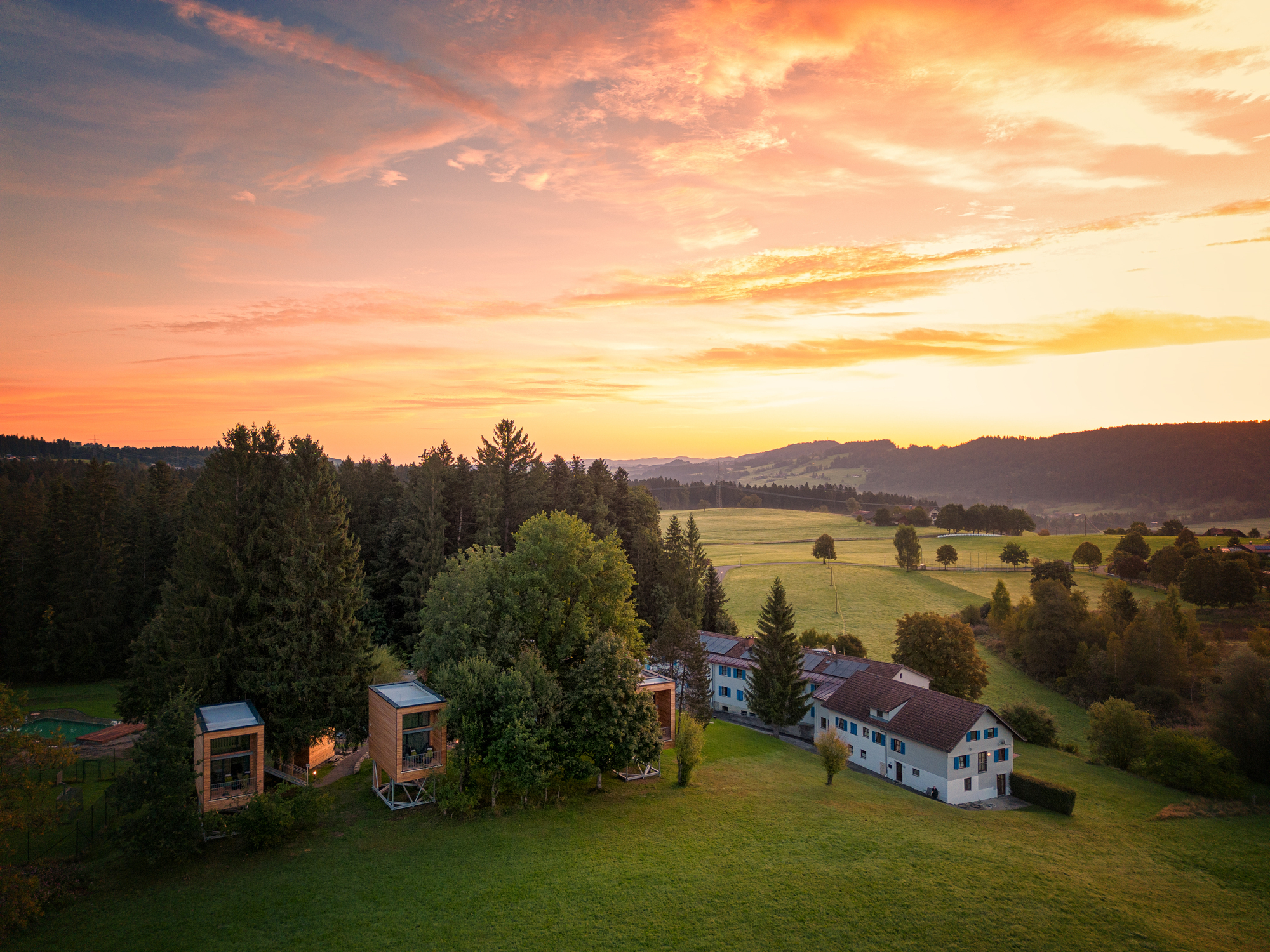 Drohnenaufnahme des Berger's Bergsicht by edita. Foto: Berger's Bergsicht by edita