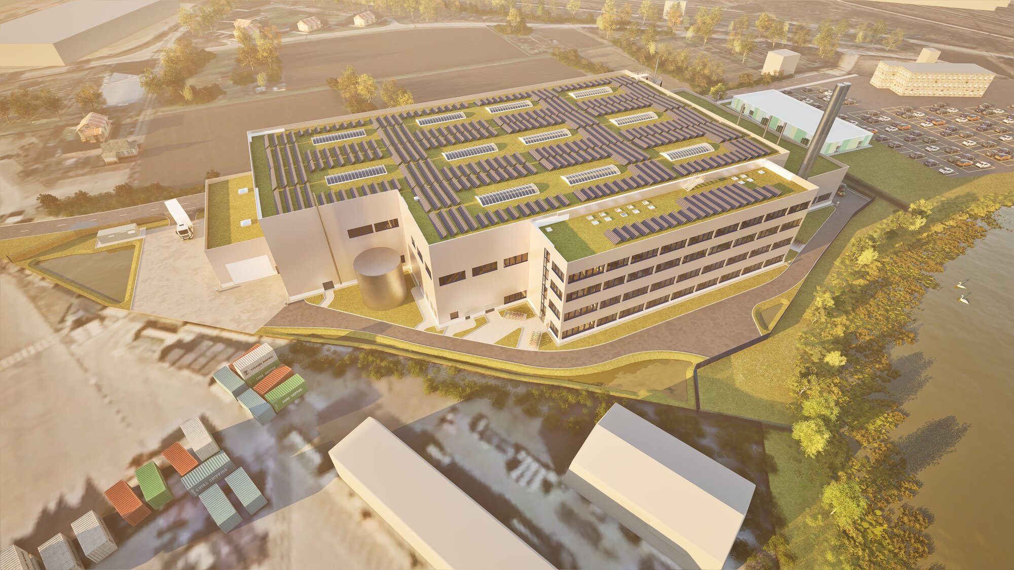 So soll das neue Fabrikgebäude aussehen. Foto: Airbus Helicopters