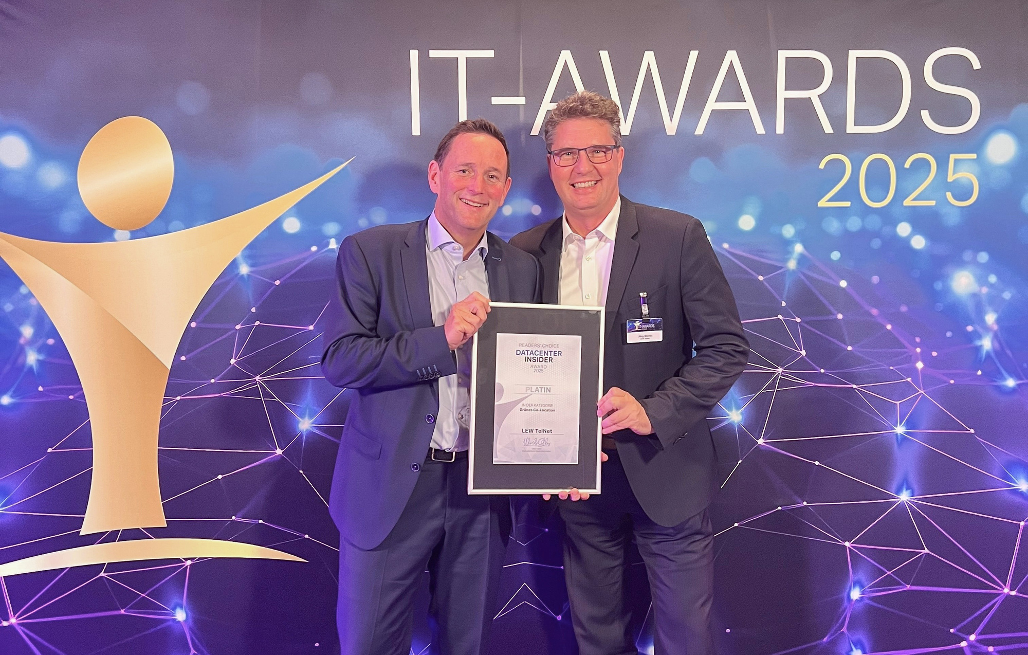 Ausgezeichnete Infrastruktur: Das LEW Green Data Center holt den ersten Platz in der Kategorie „Grünes Co-Location“. Jörg Steins