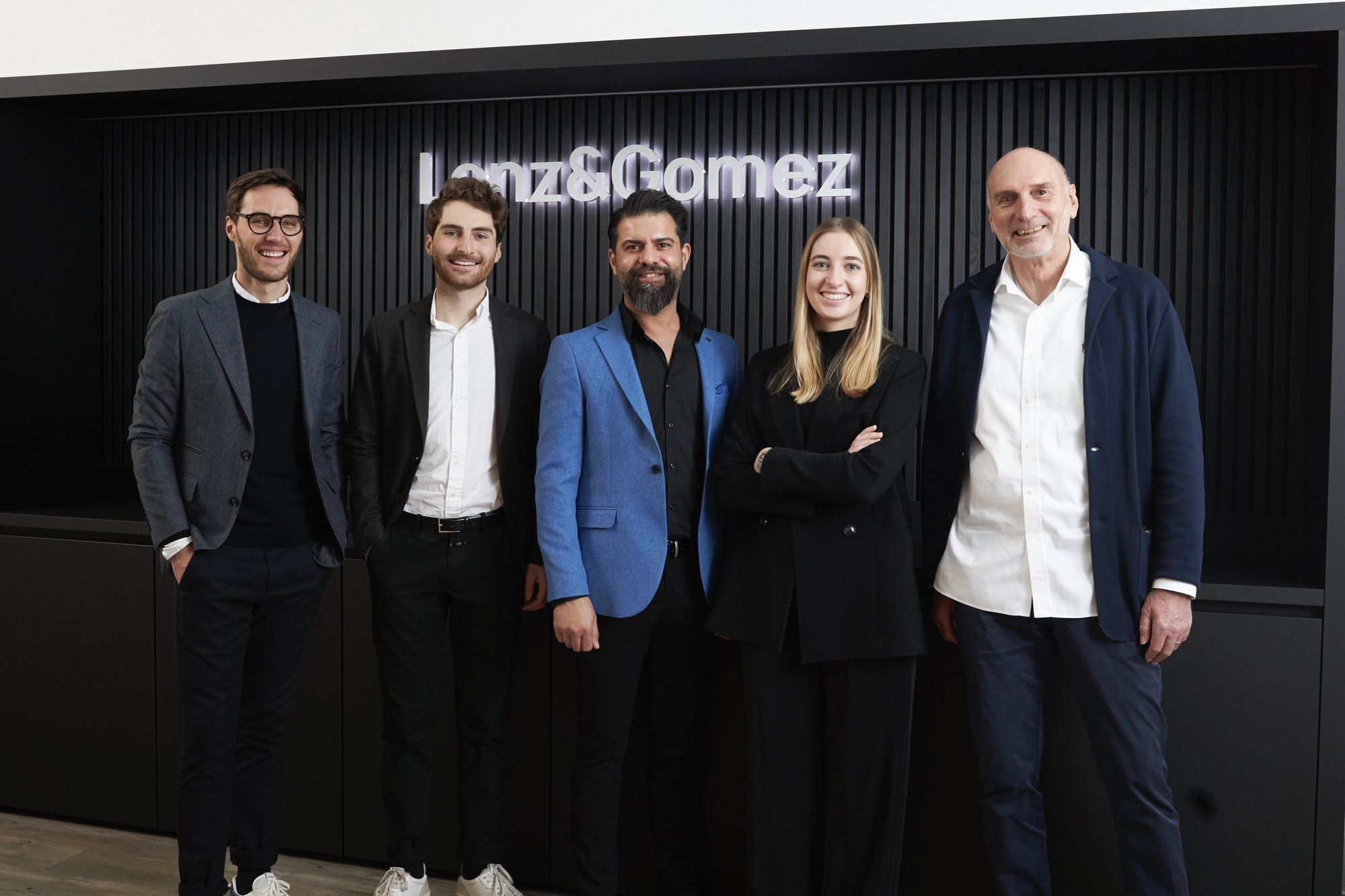 Von links: Dr. Fabian Lenz, Philipp Lenz, Melih Derinalp, Beatrice Kober und Jürgen Lenz. Foto: Lenz&amp;Gomez