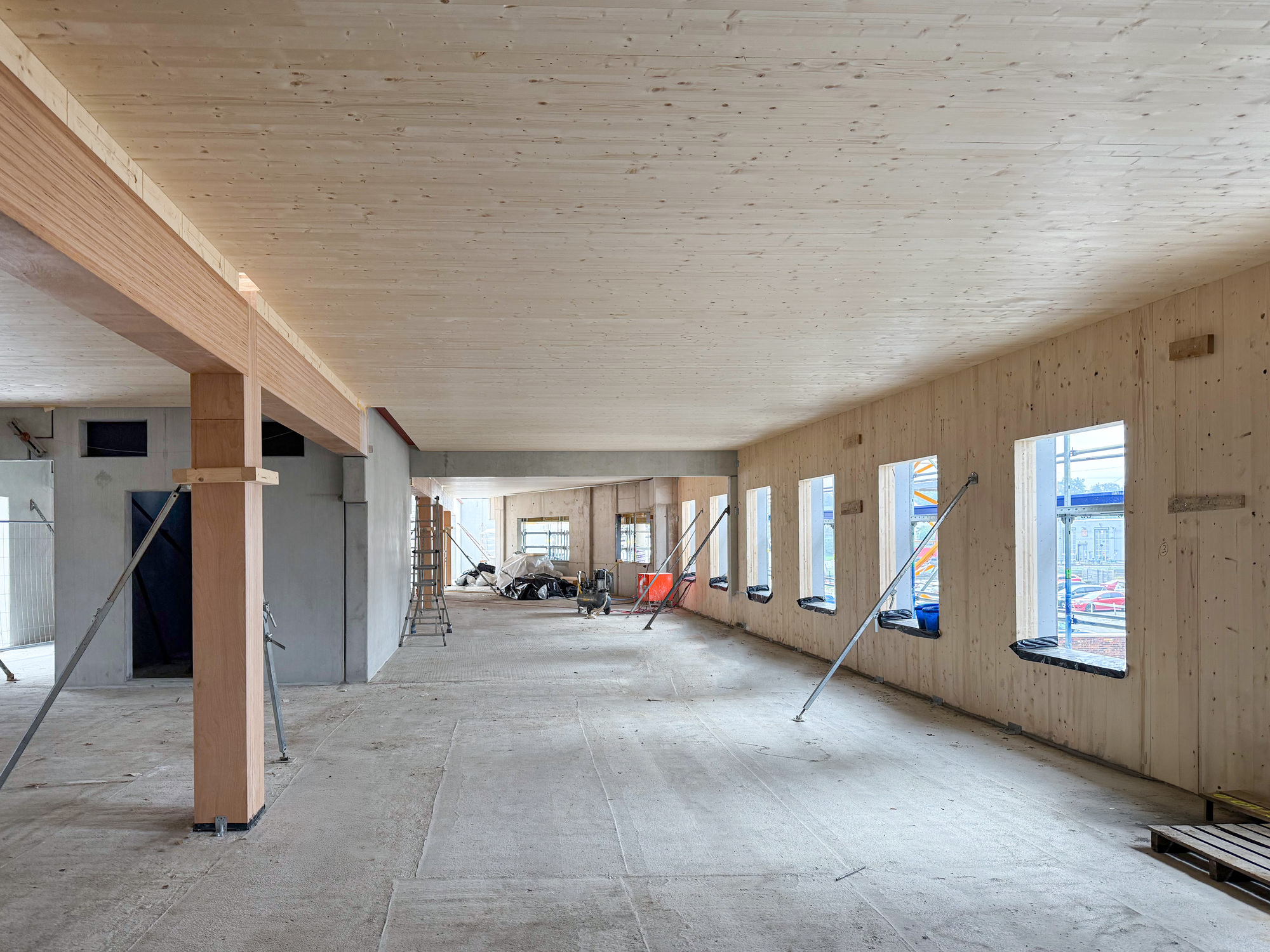 Holzhybridbau zeigt, wie nachhaltiges Bauen heute wirtschaftliche Stärke und Klimaschutz verbindet. Quelle: Bauunternehmen bendl Günzburg