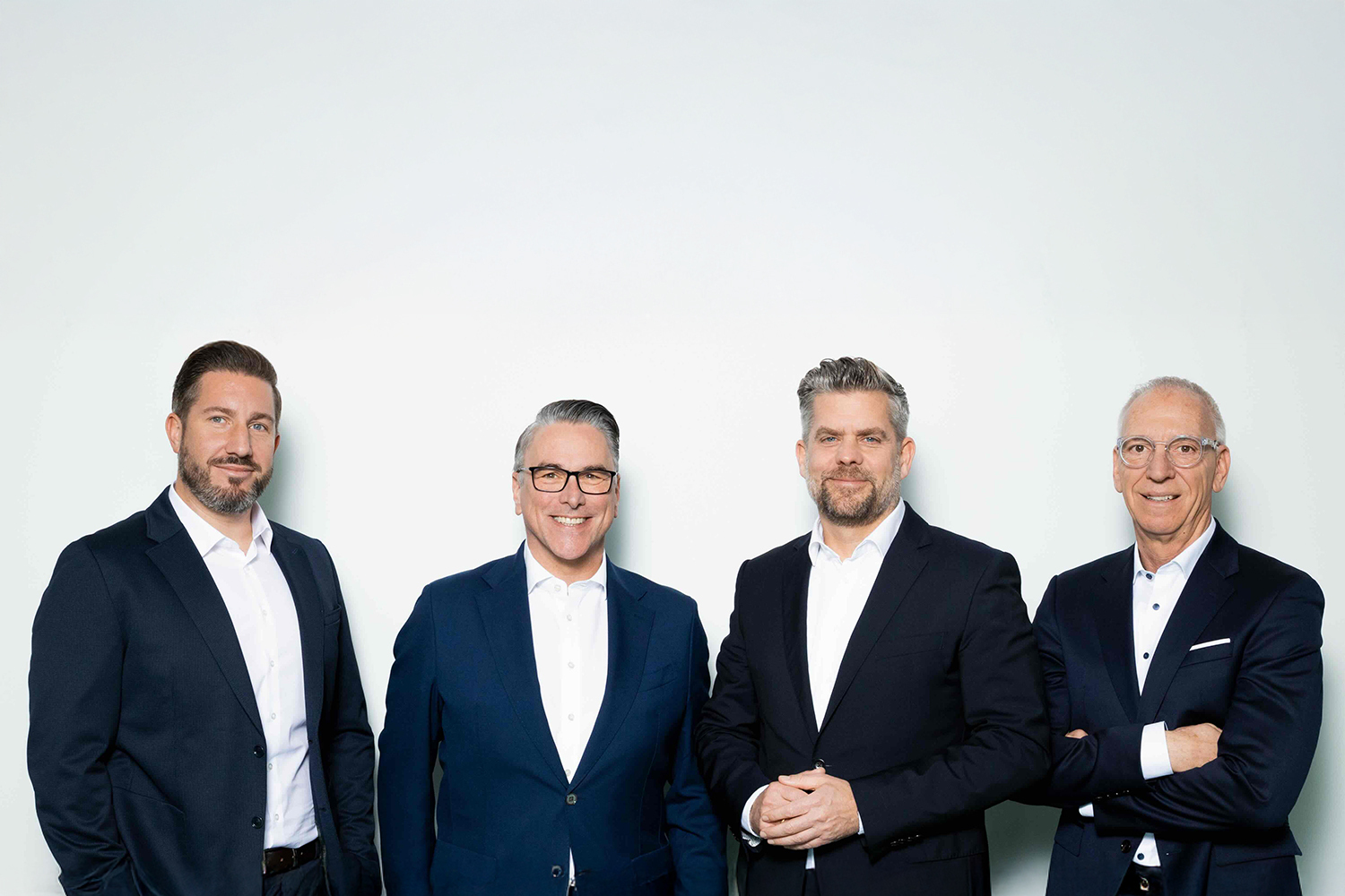 Die neue Segmüller-Geschäftsführung (von links): COO Dennis Prandl, CFO Torsten Dühring, CEO Lennart Wehrmeier und CPO Armin Weigand. Foto: Segmüller