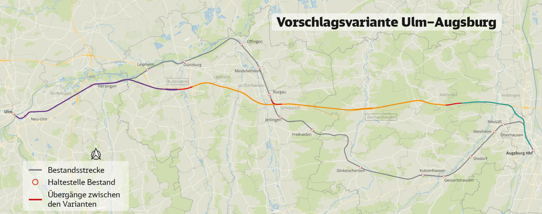 So soll die ICE-Neubaustrecke einmal verlaufen. Foto: Screenshot, Deutsche Bahn