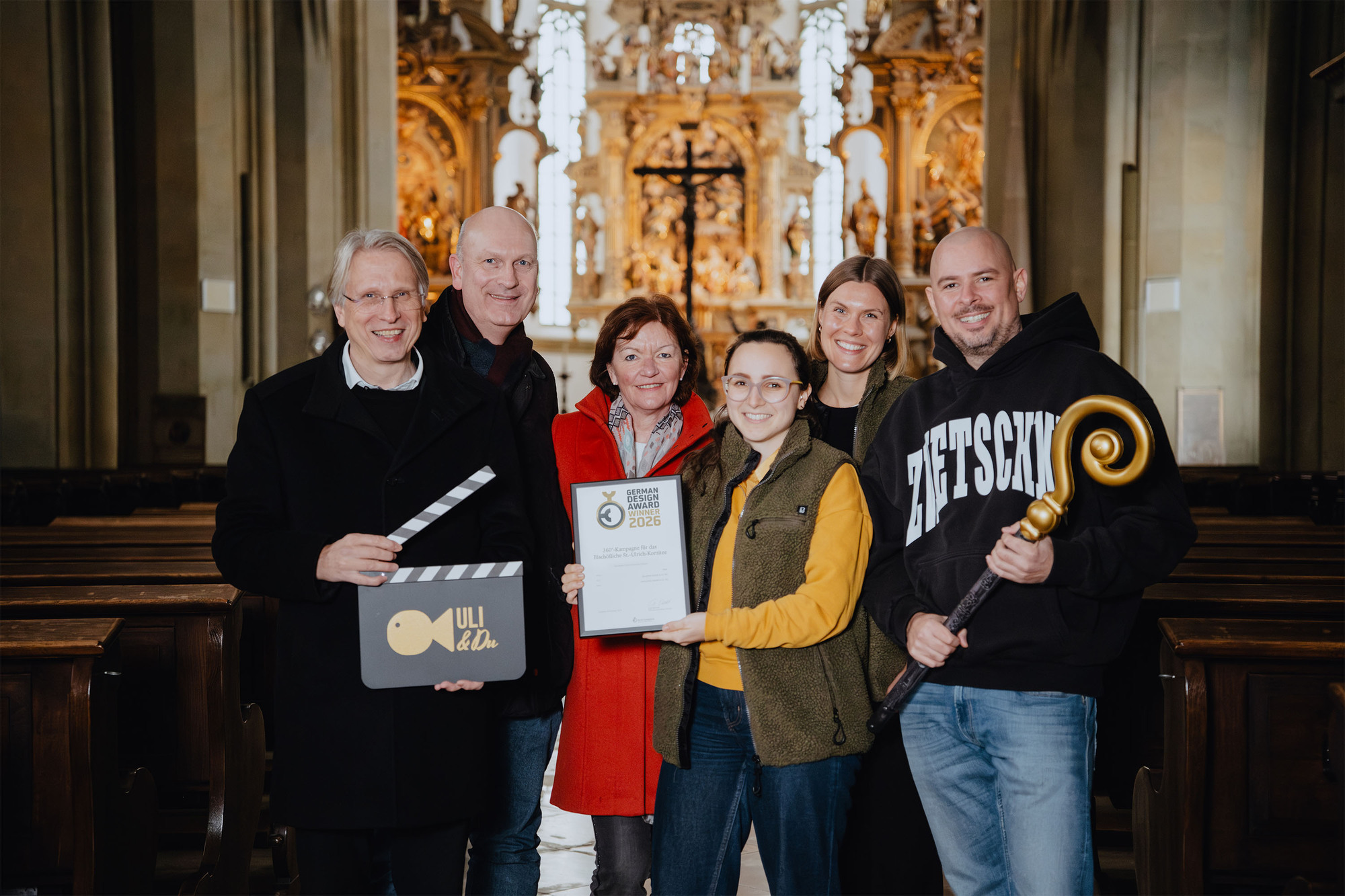 (v. l. n. r.) Herrn Christoph Goldt, Herrn Thomas Groll, Frau Anna-Maria Moll, Frau Sabrina Marek, Frau Anne Lemmink und Herrn H