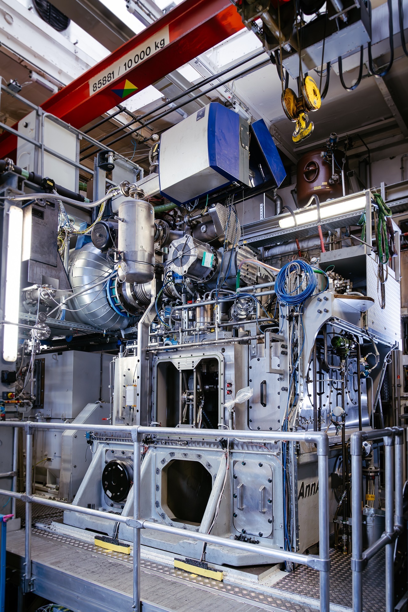 Der erste 100-prozentige Wasserstoffmotor, ein Einzylinder 35/44DF, wurde Ende 2025 am Everllence Standort in Augsburg erfolgreich in Betrieb genommen. Foto: Everllence