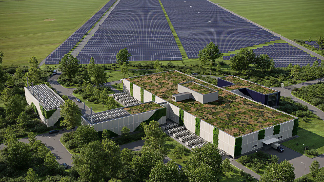 So soll das KI-Rechenzentrum in Amberg aussehen. Foto: WV Energie AG