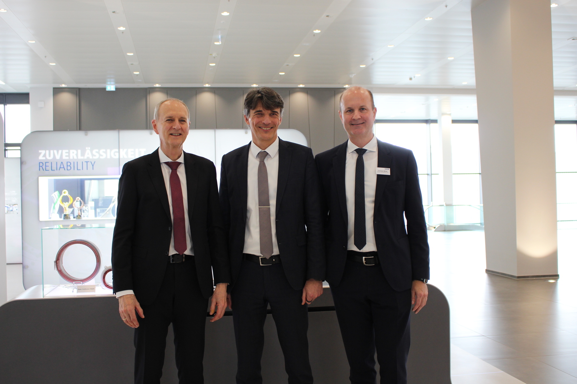 Von links: CEO German Wankmiller, Aufsichtsratsvorsitzender Christian Grob und CSO Christian Müller.