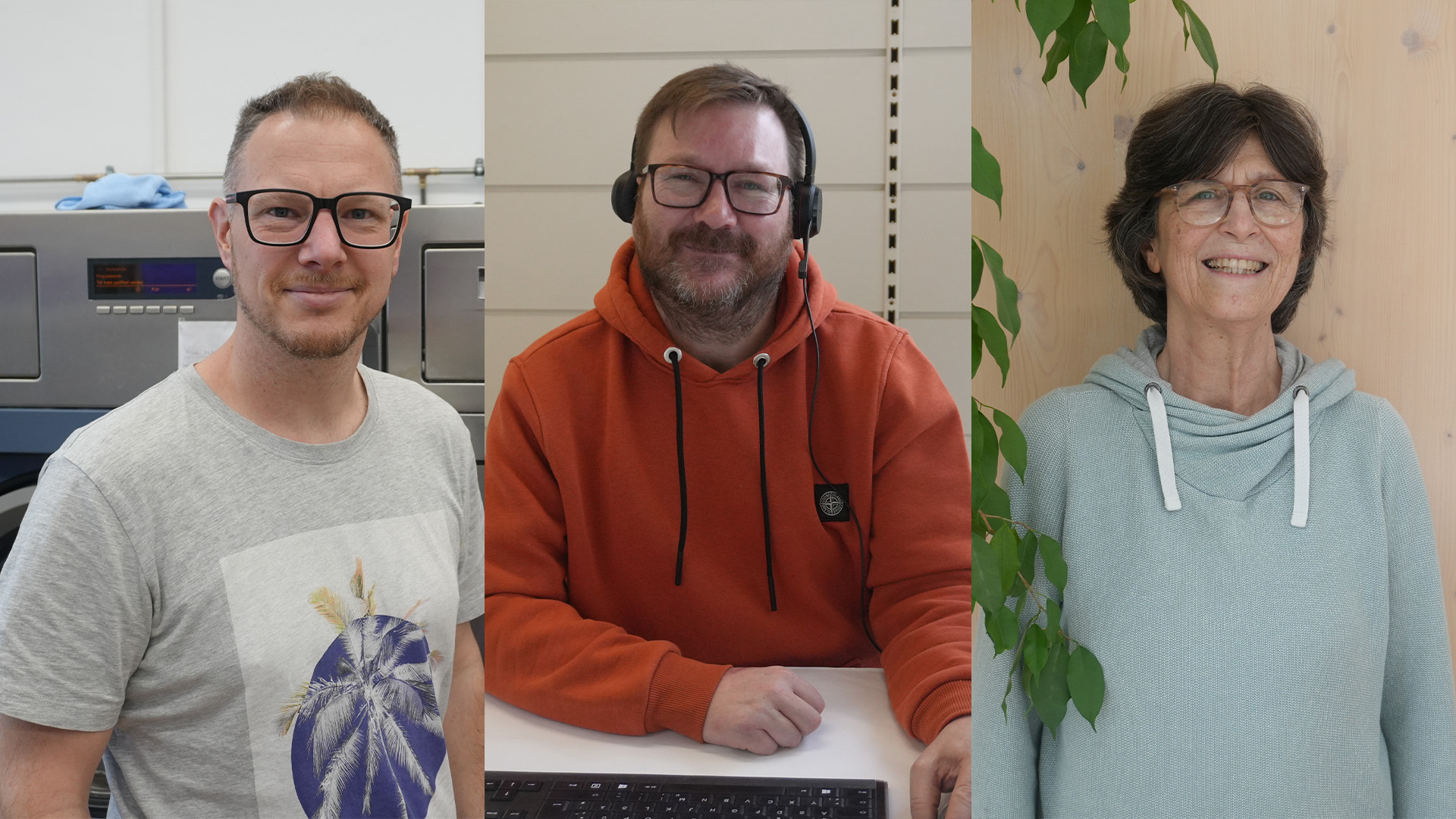 (v.l.n.r.): Manuel Hagemann, Tobias H. und Gabriele Sandler. Drei langjährige Mitarbeitende, die stellvertretend für die Vielfalt und das persönliche Engagement einer großen Zahl von Jubilaren und Jubilarinnen stehen, die die Lebenshilfe Ostallgäu-Kaufbeuren und die Wertachtal-Werkstätten im vegangenen Jahr ehren konnten. Foto: Lebenhilfe Ostallgäu-Kaufbeuren e.V., Julia Hammerstiel