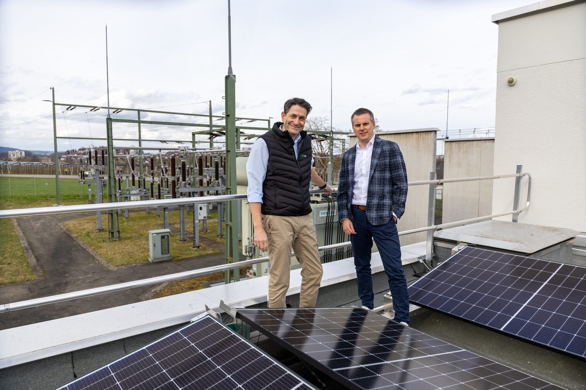 Armin Walter, kaufmännischer Geschäftsführer TeleData; Dr. Marius Wöhler, Bereichsleiter Energiesysteme Stadtwerk am See.