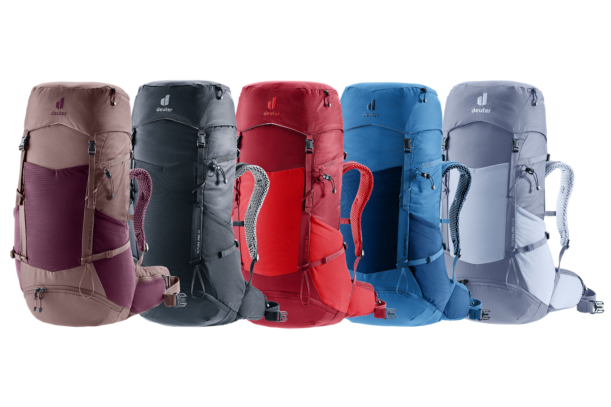 Den neuen Futura Pro von deuter gibt es in fünf verschiedenen Farben und sechs Größen. Fotos: deuter