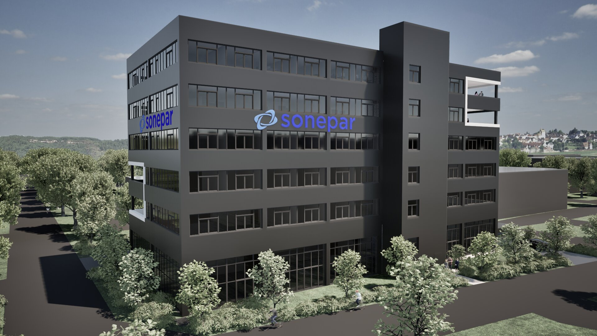 So soll der Neubau von Sonepar in Gersthofen aussehen. Foto: Sonepar