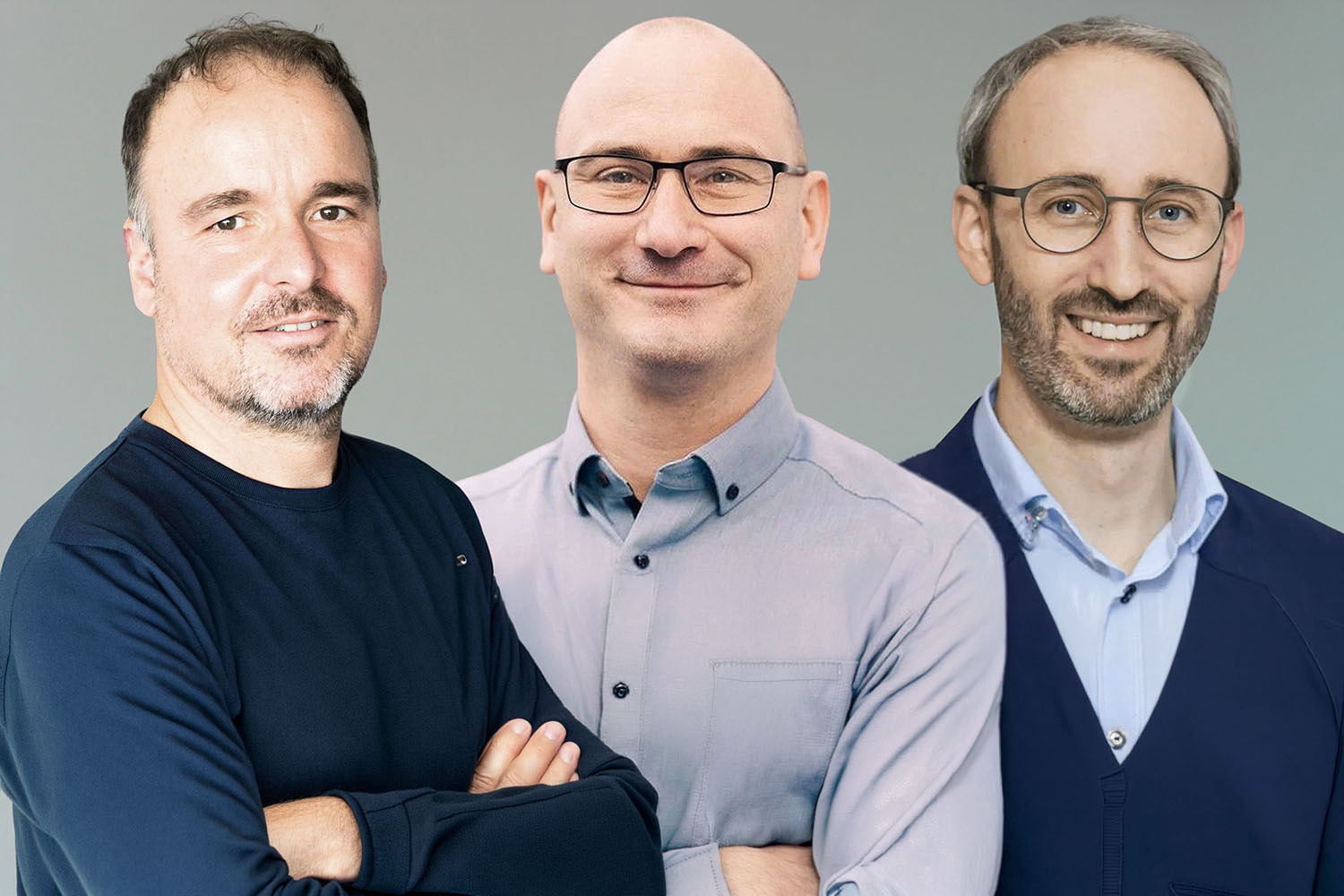 Die drei Köpfe hinter dem Projekt „OT-CRAft" (von links): Stefan Schimpfle, Leiter des DZ.S, Prof. Dr. Lothar Braun, Institut für innovative Sicherheit (THA_innos) und Prof. Dr. Dominik Merli, Institut für innovative Sicherheit (THA_innos). Fotos: Digitales Zentrum Schwaben und THA