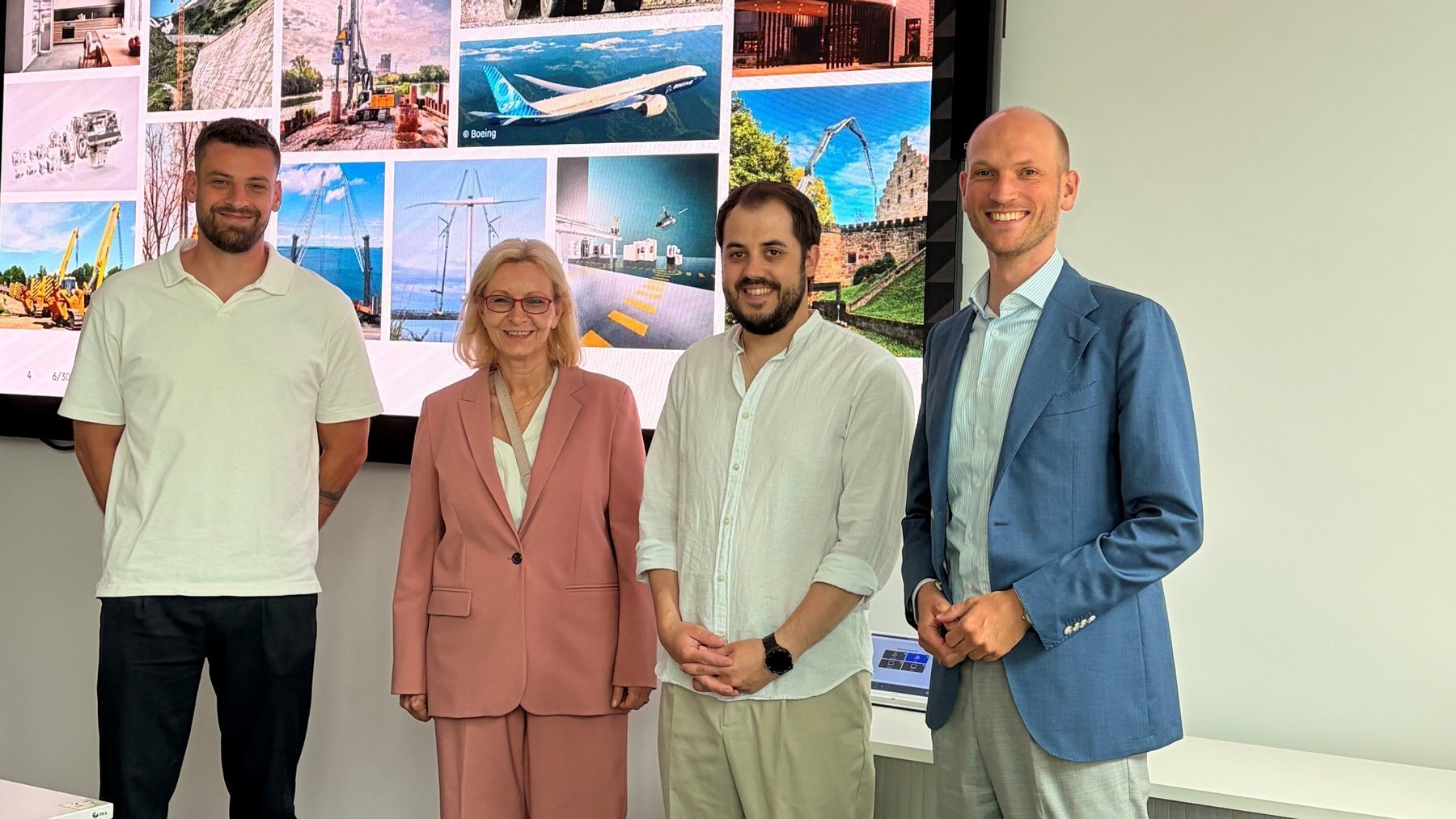 Bei einem Treffen in Biberach sprachen André Englet, Prof. Dr. Julia Kormann, Samuel Seiffert und Julian Priebe (v. l.) über die Gewinnung und Förderung von Fachkräften für die Region.