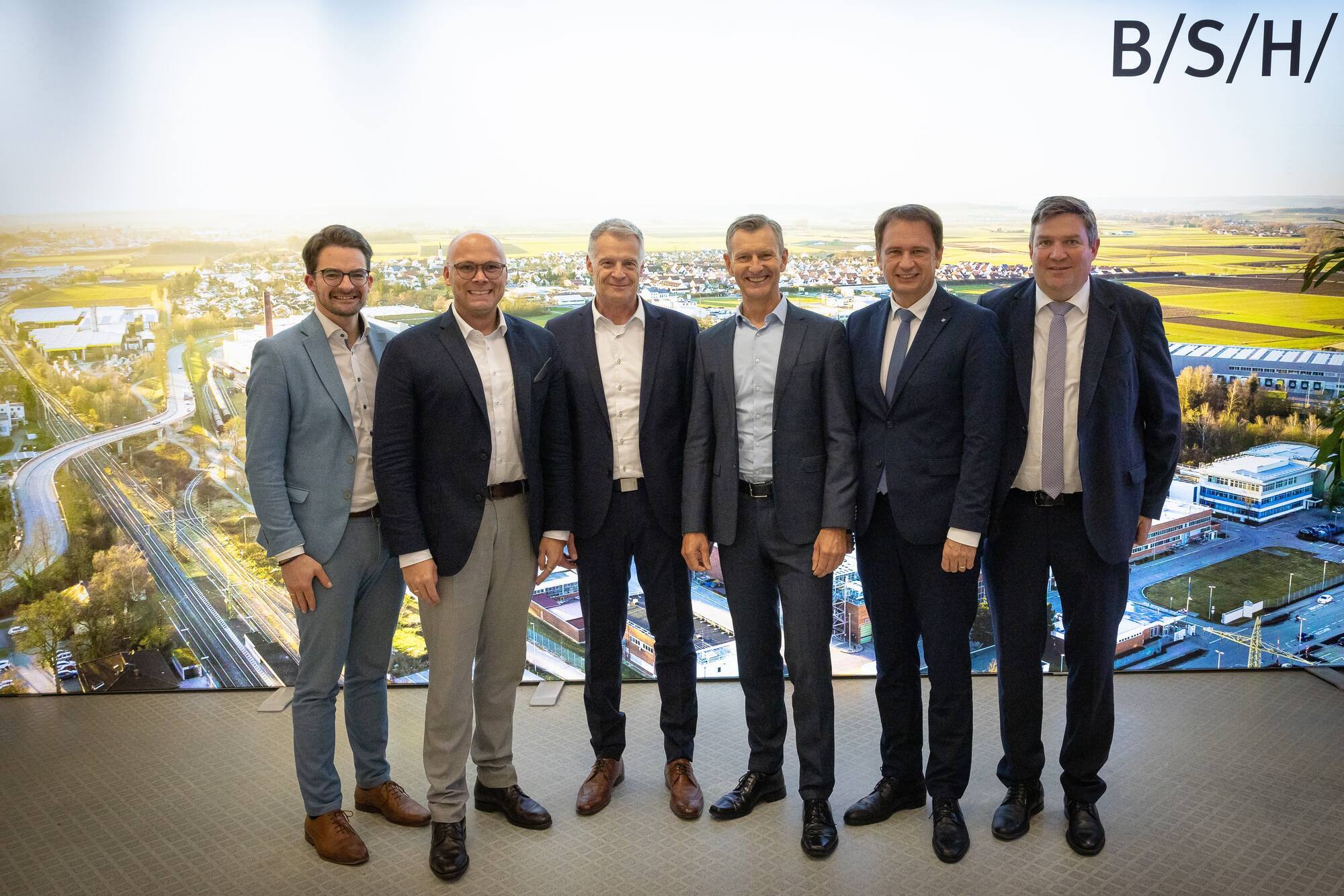 Von links: Manuel Knoll, Dr. Fabian Mehring, Claus Köther, Lars Schubert, Frank Kunz und Markus Müller. Foto: BSH