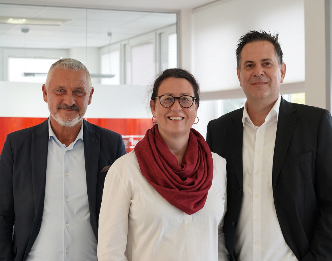 Das neue Führungsteam von Reflexa, von links: Gordon Zapf, Miriam Albrecht und Christian Schaller. Foto: Reflexa