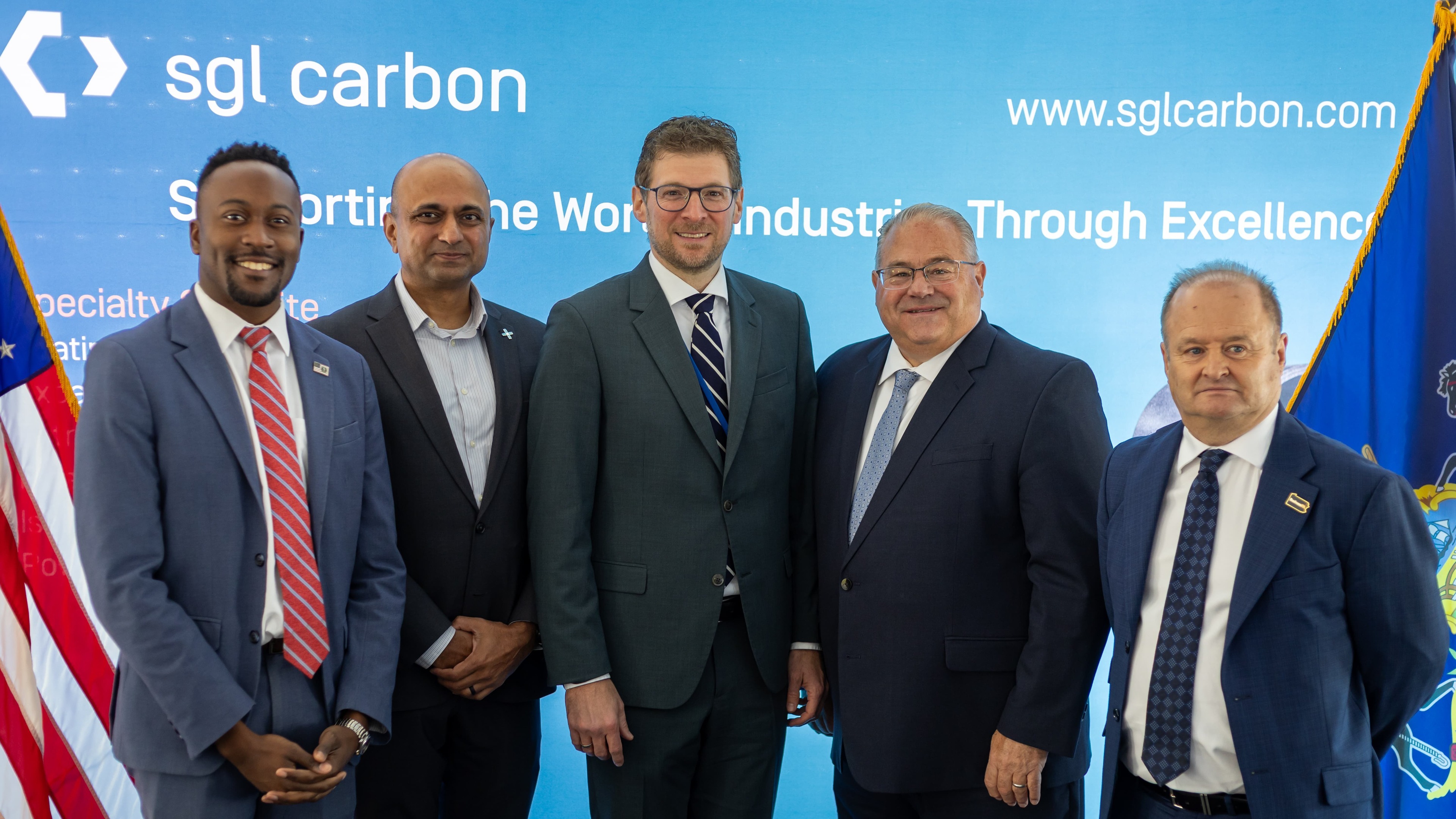 Von links: Christian Newton, Dinkar Bhatia, Andreas Klein, Mike Armanini und David Briel. Foto: SGL Carbon