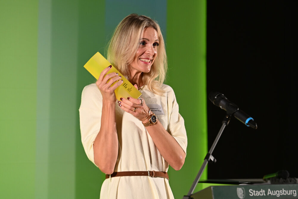 Stephanie Jäger-Nowak ist Gründerin des Jahres 2026. Foto: Ruth Plössel/ Stadt Augsburg